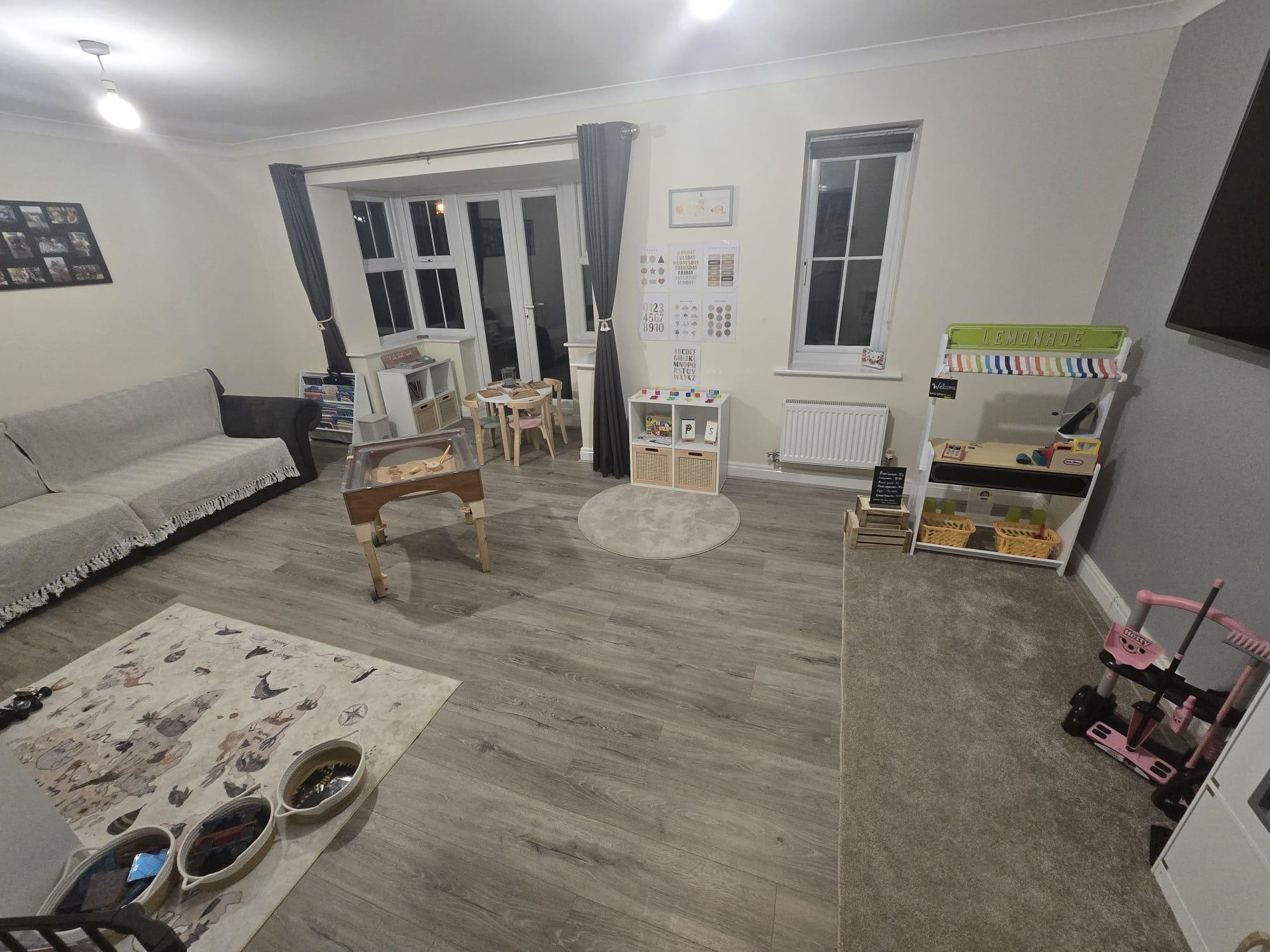 The main playroom at Little Angels childminding in Kirk Sandall, Doncaster